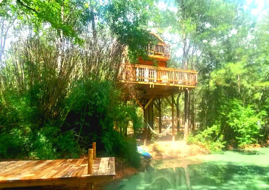 Waterfront Treehouse In A Magical Forest Waller Bagian luar foto